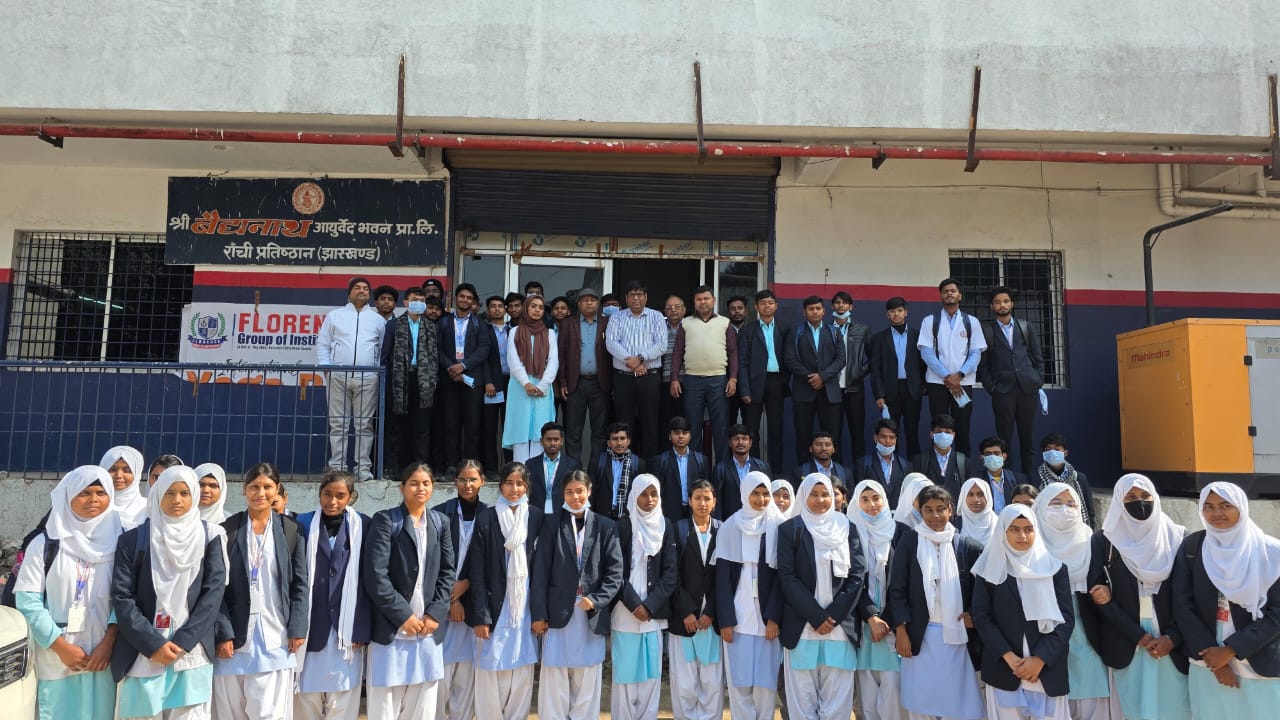  PHARMACEUTICAL INDUSTRY VISIT TO "SHREE BAIDYANATH AYURVED BHAWAN"